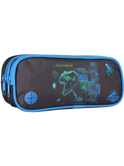 Bagtrotter - Jurassic World - Trousse Rectangulaire Noir/Bleu - 2 Compartiments - Kiabi