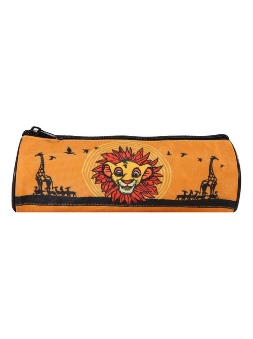 Bagtrotter - Le Roi Lion - Trousse Scolaire Ronde - Orange - 1 Compartiment - Kiabi