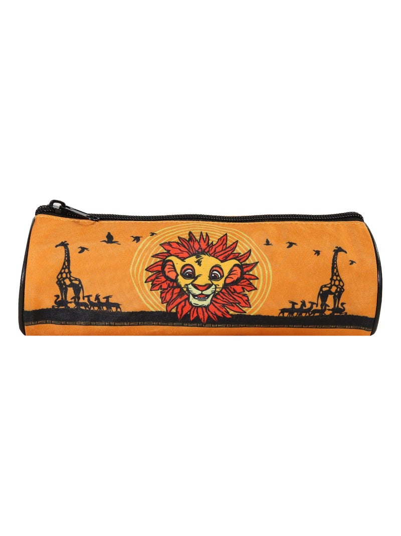 Bagtrotter - Le Roi Lion - Trousse Scolaire Ronde - Orange - 1 Compartiment Orange - Kiabi