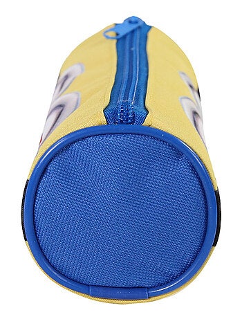 Bagtrotter - Les Minions - Trousse Scolaire Ronde - Jaune - 1 Compartiment Zippé