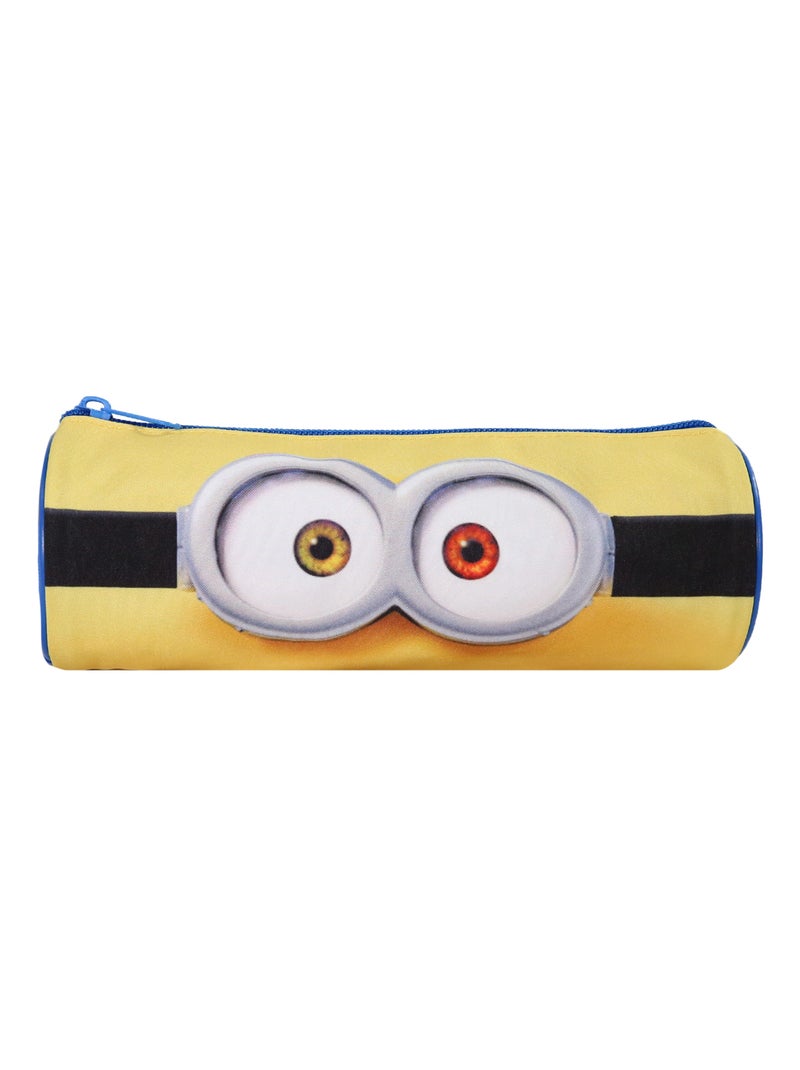 Bagtrotter - Les Minions - Trousse Scolaire Ronde - Jaune - 1 Compartiment Zippé Jaune - Kiabi