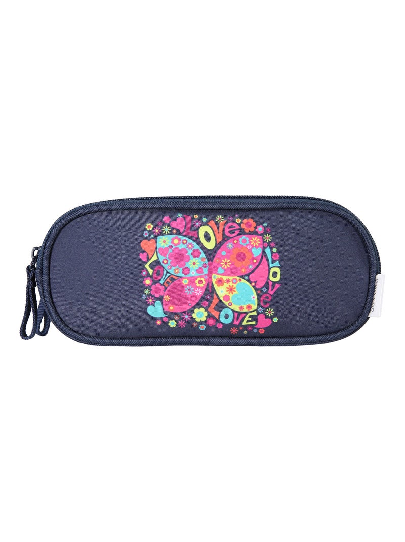 Bagtrotter - Phileas - Trousse Rectangulaire Scolaire - Marine - 2 Compartiments Bleu - Kiabi