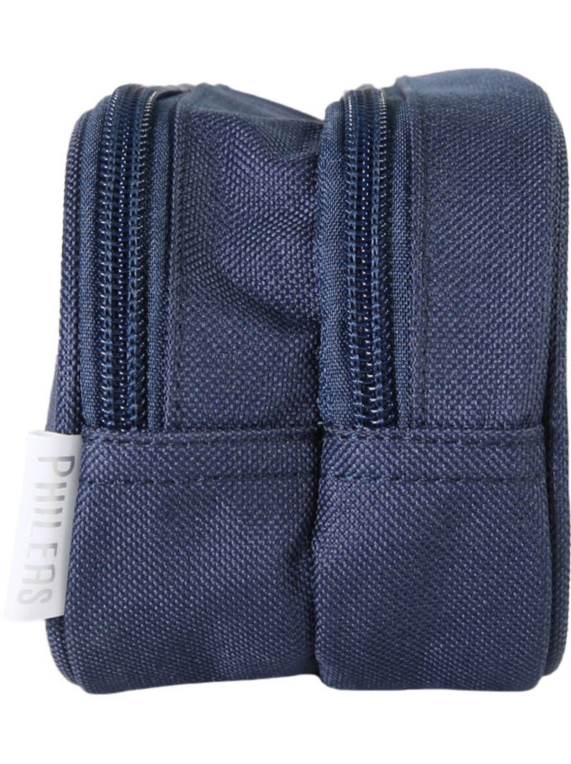 Bagtrotter - Phileas - Trousse Rectangulaire Scolaire - Marine - 2 Compartiments Bleu - Kiabi