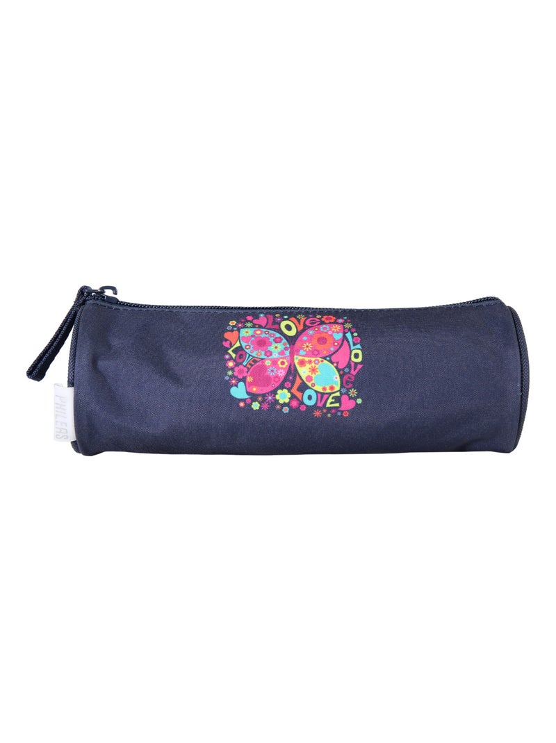 Bagtrotter - Phileas - Trousse Ronde Scolaire - Marine - 1 Compartiment Bleu - Kiabi
