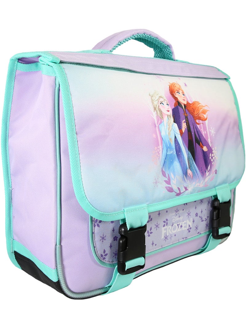 Bagtrotter - Reine des Neiges - Cartable Réversible 38cm Violet - 2 Compartiments - Primaire Violet - Kiabi