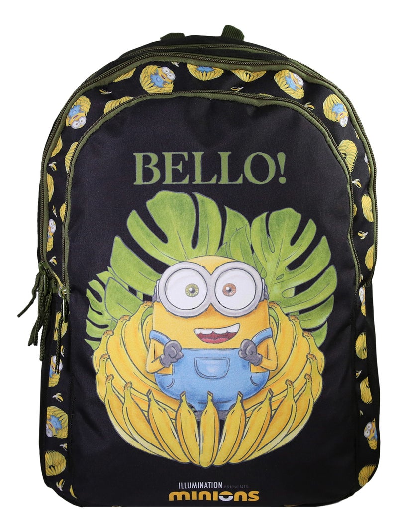 Bagtrotter - Sac à Dos Scolaire primaire Les Minions Noir 2 Compartiments Noir - Kiabi