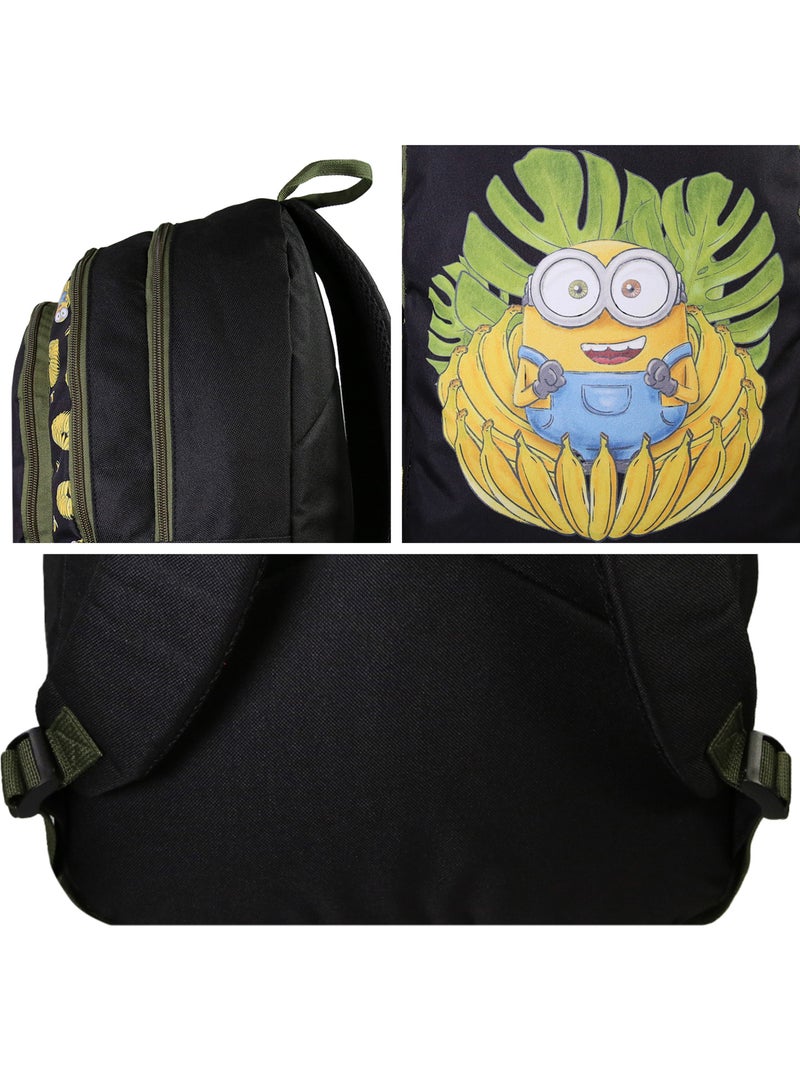 Bagtrotter - Sac à Dos Scolaire primaire Les Minions Noir 2 Compartiments Noir - Kiabi