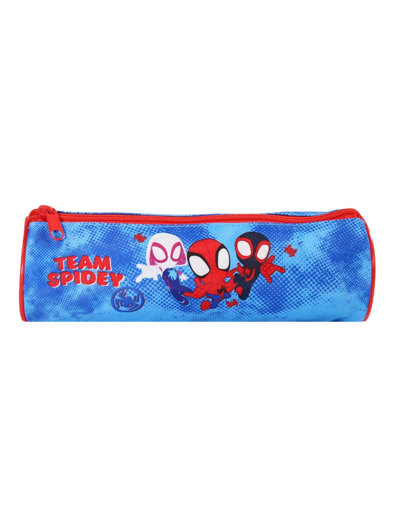 Bagtrotter - Spider-Man - Trousse Ronde Scolaire - Bleu Ciel - 1 Compartiment Bleu - Kiabi