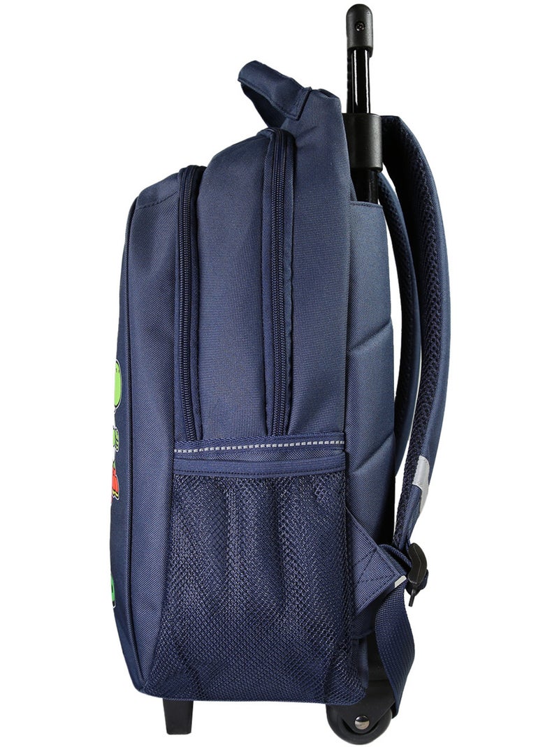 Bagtrotter - Super Mario - Sac à Dos à Roulettes Primaire - Marine - 2 Compartiments Bleu - Kiabi