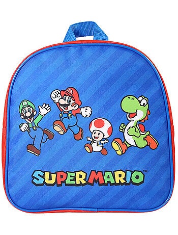 Bagtrotter - Super Mario - Sac Goûter 24cm Rouge/Bleu - 1 Compartiment - Maternelle