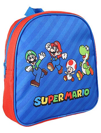 Bagtrotter - Super Mario - Sac Goûter 24cm Rouge/Bleu - 1 Compartiment - Maternelle
