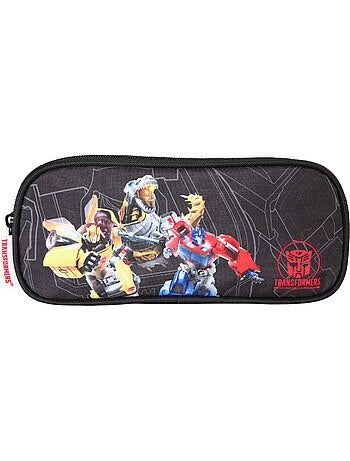 Bagtrotter - Transformers - Trousse Rectangulaire Scolaire - Noir - 2 Compartiment