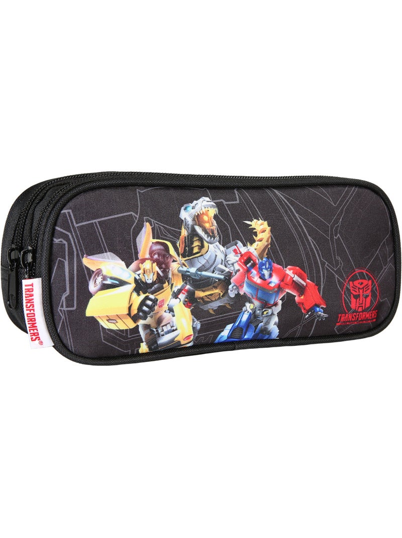 Bagtrotter - Transformers - Trousse Rectangulaire Scolaire - Noir - 2 Compartiment Noir - Kiabi