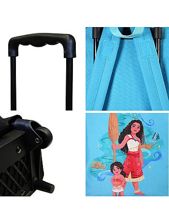 Bagtrotter - Vaiana - Sac à Dos à Roulettes Bleu - Maternelle