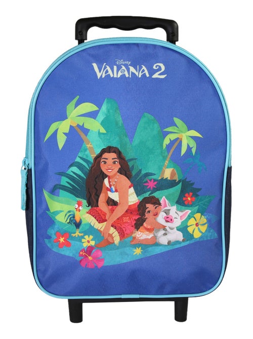 Bagtrotter - Vaiana - Sac à Dos à Roulettes Maternelle - Bleu Foncé - 1 Compartiment - Kiabi