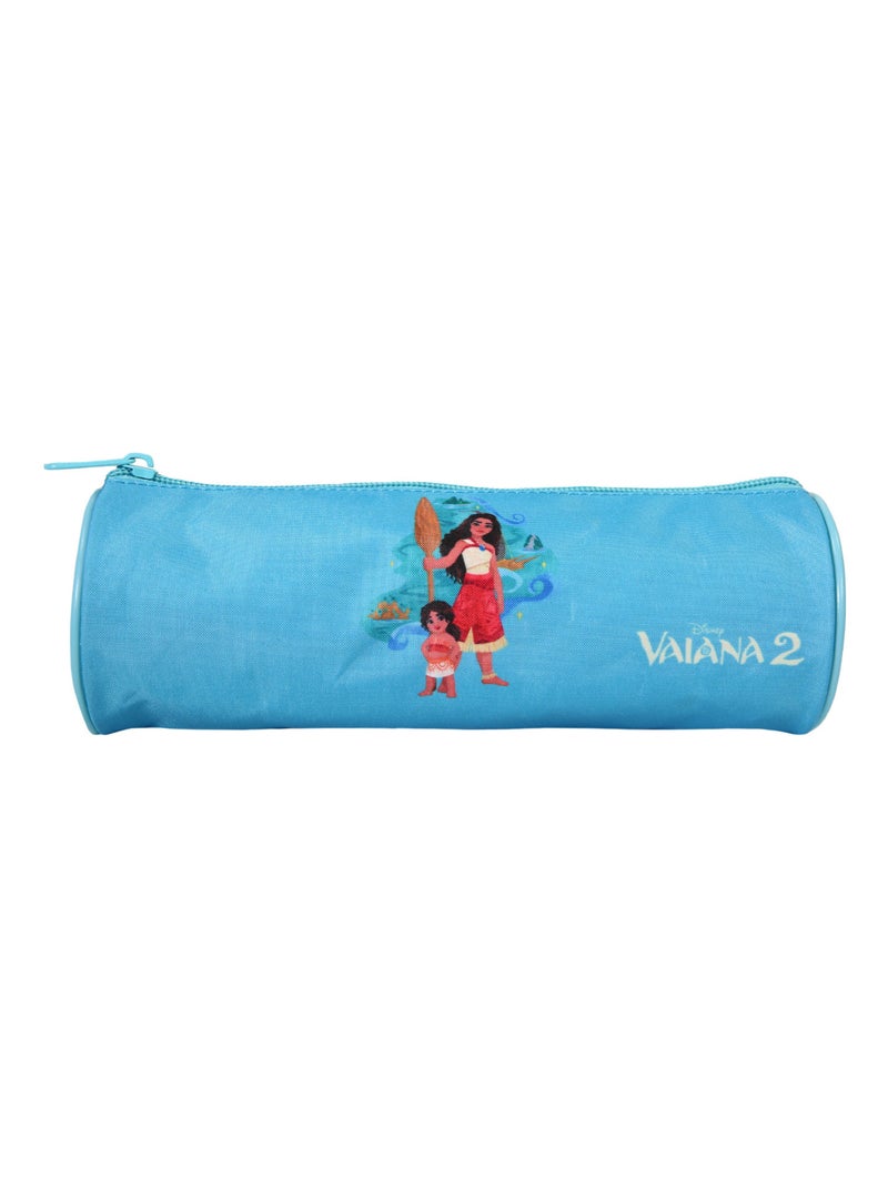 Bagtrotter - Vaiana - Trousse Ronde Scolaire - Bleu - 1 Compartiment Bleu - Kiabi