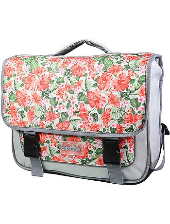 BAGTROTTER Cartable 38 cm Offshore Grise Fleurs