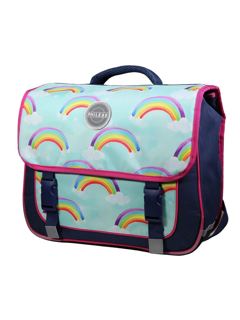 Bagtrotter Cartable 38 Cm Phileas Arc En Ciel Bleu Système Smart