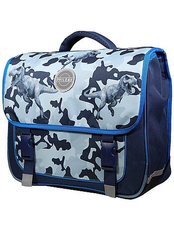 BAGTROTTER Cartable 38 cm Phileas Dinosaures Bleu - Système Smart Comfort