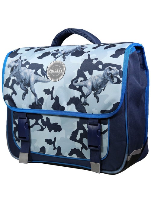 BAGTROTTER Cartable 38 cm Phileas Dinosaures Bleu - Système Smart Comfort - Kiabi