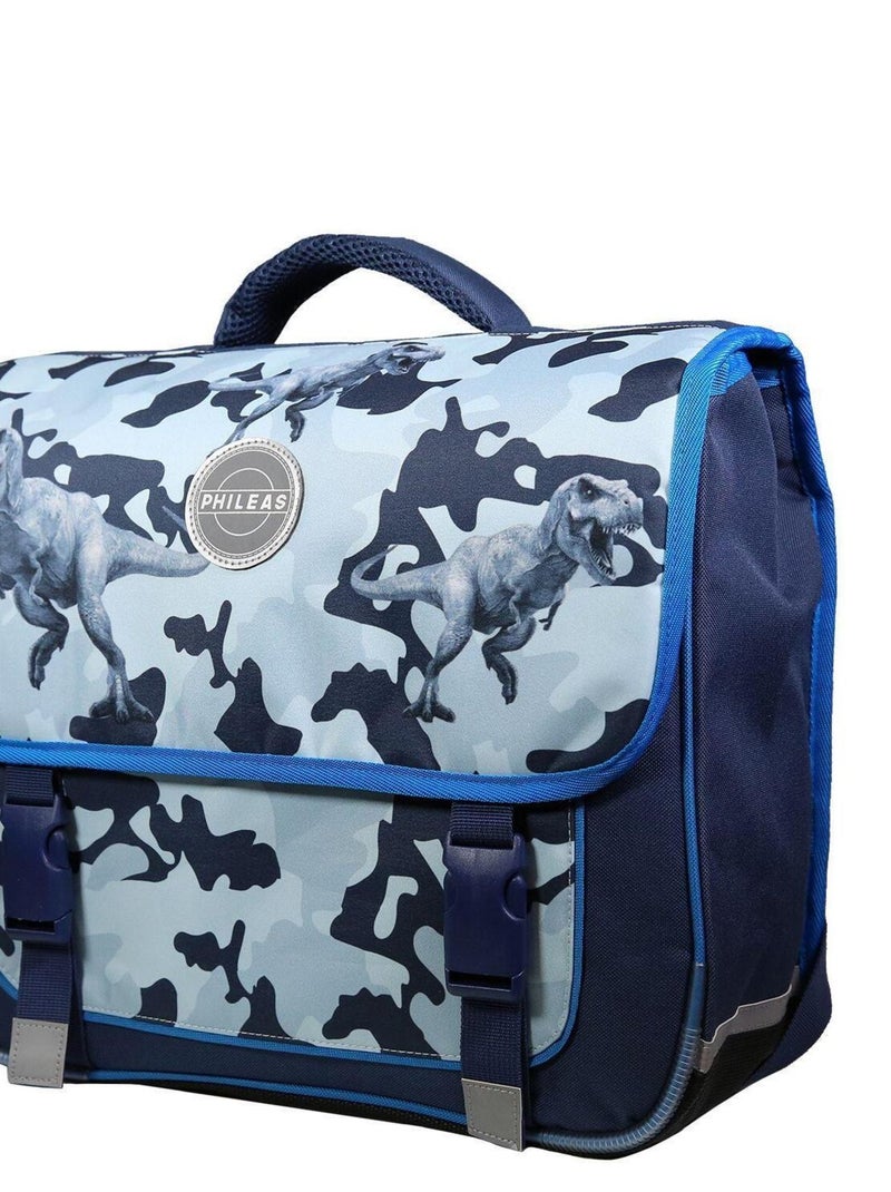 BAGTROTTER Cartable 38 cm Phileas Dinosaures Bleu - Système Smart Comfort Bleu - Kiabi