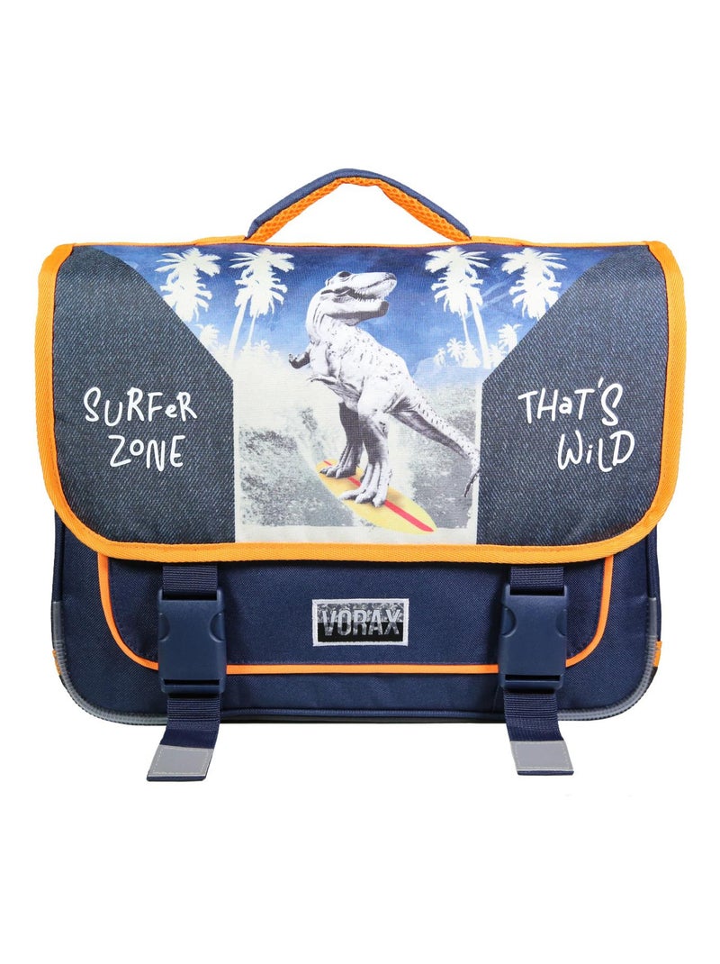 BAGTROTTER Cartable 38 cm Vorax Bleu Dinosaure Surf Bleu - Kiabi