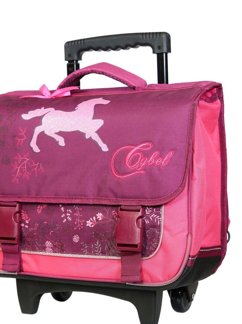 BAGTROTTER Cartable à roulettes 38 cm Cybel Cheval Licorne Violet Violet - Kiabi