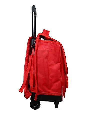 BAGTROTTER Cartable à roulettes 38 cm Disney Cars Rouge