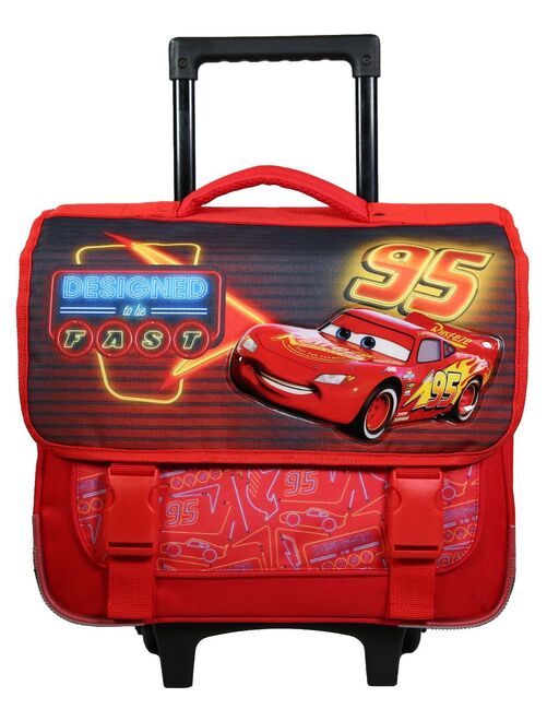 BAGTROTTER Cartable à roulettes 38 cm Disney Cars Rouge - Kiabi