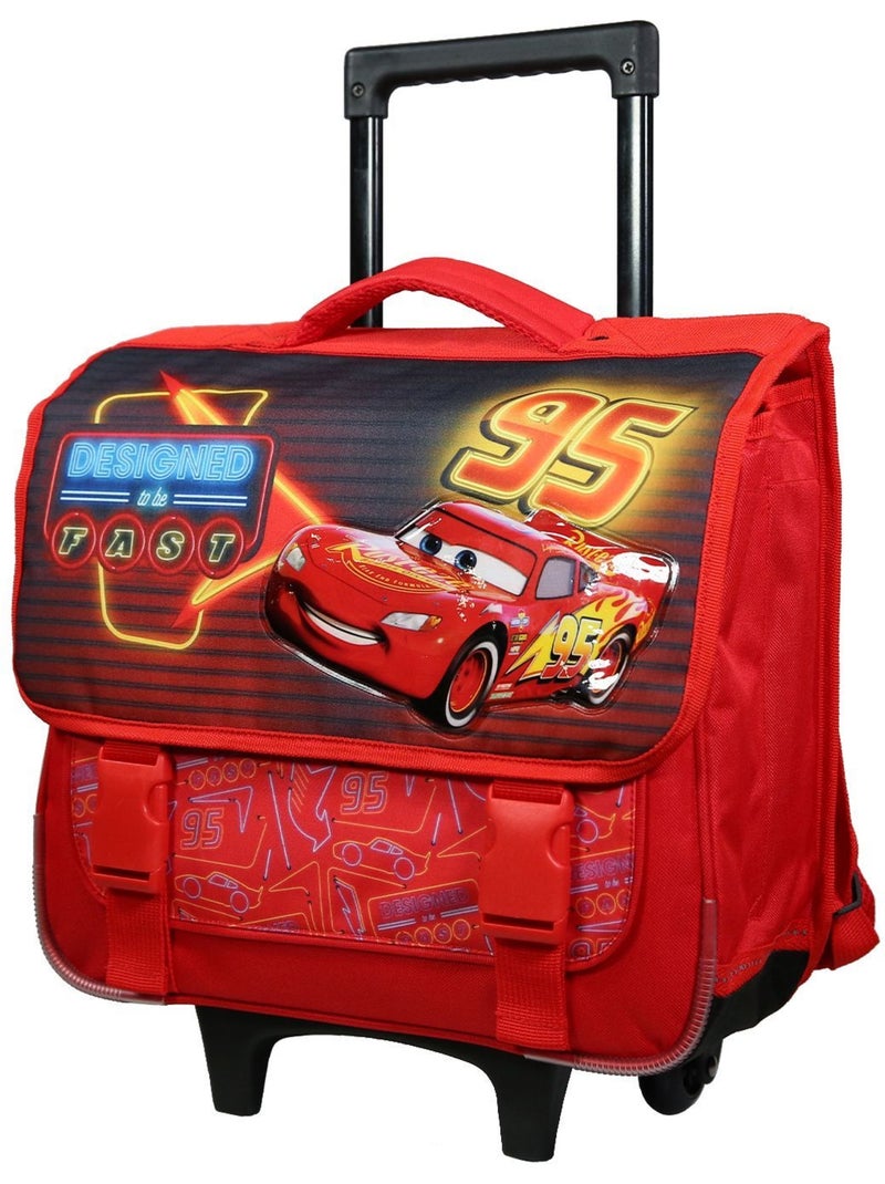 BAGTROTTER Cartable à roulettes 38 cm Disney Cars Rouge Rouge - Kiabi
