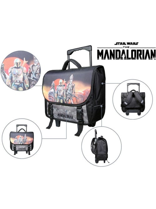 BAGTROTTER Cartable à roulettes 38 cm Disney Star Wars / The Mandalorian Multicolore - Kiabi