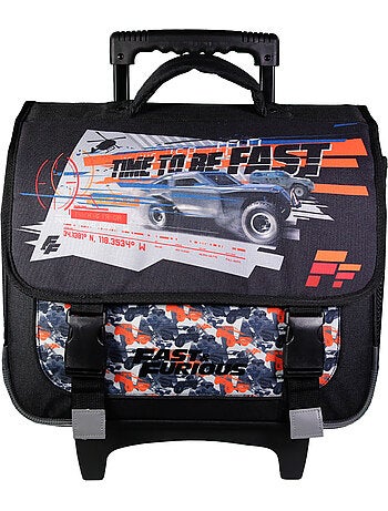 BAGTROTTER Cartable à roulettes 38 cm Fast And Furious Noir