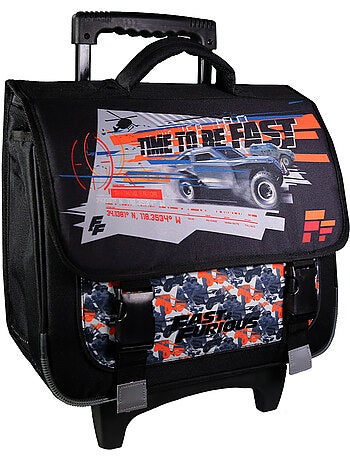 BAGTROTTER Cartable à roulettes 38 cm Fast And Furious Noir