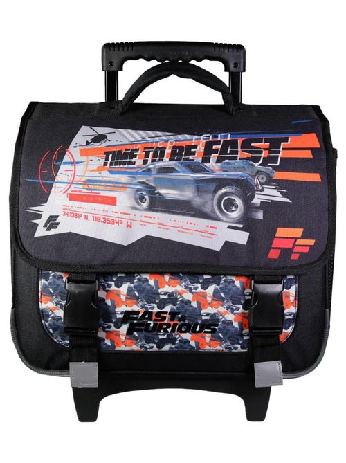 BAGTROTTER Cartable à roulettes 38 cm Fast And Furious Noir - Kiabi