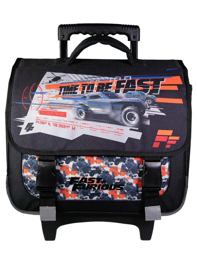 BAGTROTTER Cartable à roulettes 38 cm Fast And Furious Noir Noir - Kiabi