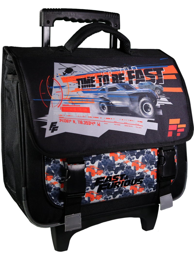BAGTROTTER Cartable à roulettes 38 cm Fast And Furious Noir Noir - Kiabi