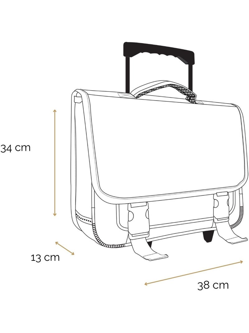 BAGTROTTER Cartable à roulettes 38 cm Jurassic World Dinosaure Noir Noir - Kiabi