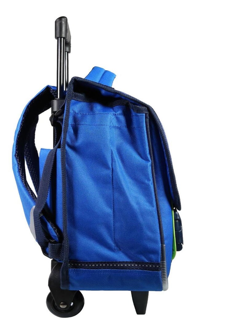 BAGTROTTER Cartable à roulettes 38 cm Ligue 1 Football Bleu Bleu - Kiabi