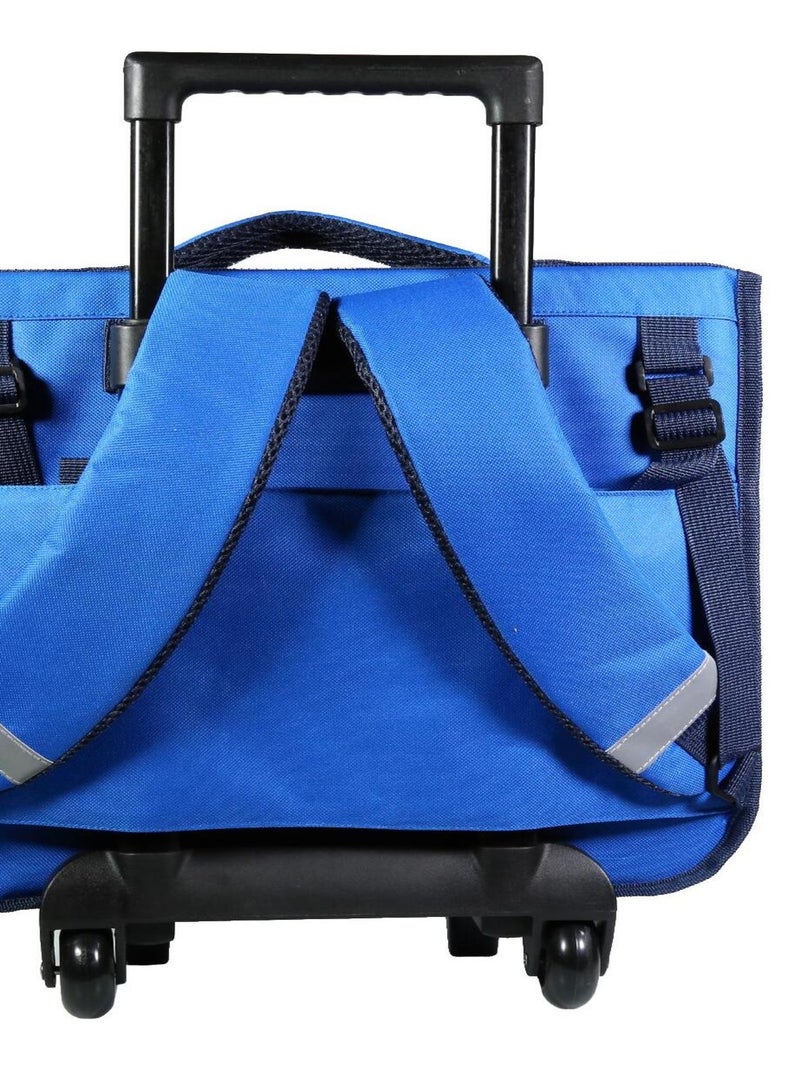 BAGTROTTER Cartable à roulettes 38 cm Ligue 1 Football Bleu Bleu - Kiabi