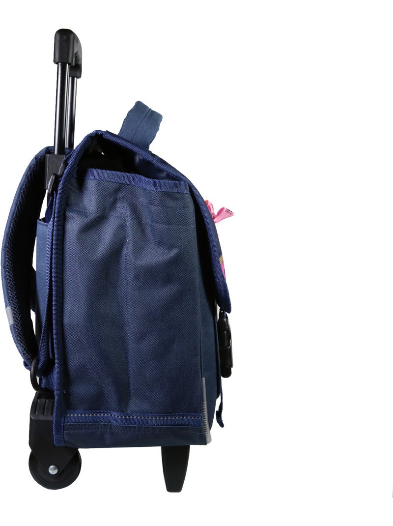 Bagtrotter Cartable à roulettes 38 cm Lili Lou Bleu Bleu - Kiabi