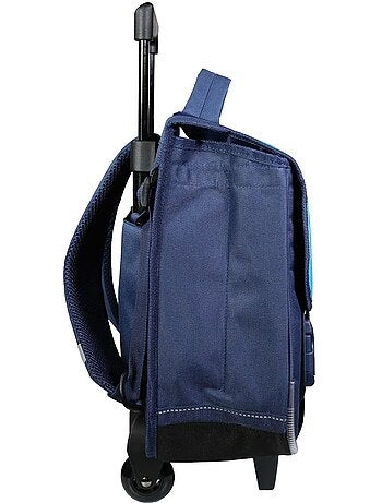 BAGTROTTER Cartable à roulettes 38 cm Lili Lou Chat Bleu