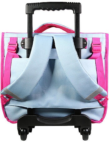 BAGTROTTER Cartable à roulettes 38 cm Lili Lou Chat Rose