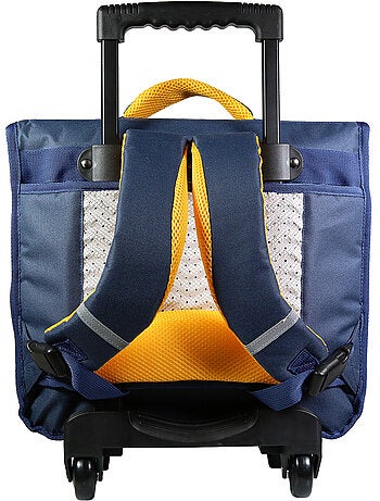 BAGTROTTER Cartable à roulettes 38 cm Phileas Bleu Dinosaure