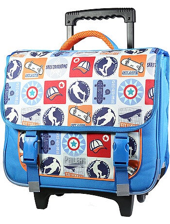 BAGTROTTER Cartable à roulettes 38 cm Phileas Bleu Skateur