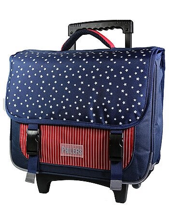 BAGTROTTER Cartable à roulettes 38 cm Phileas Bleu USA
