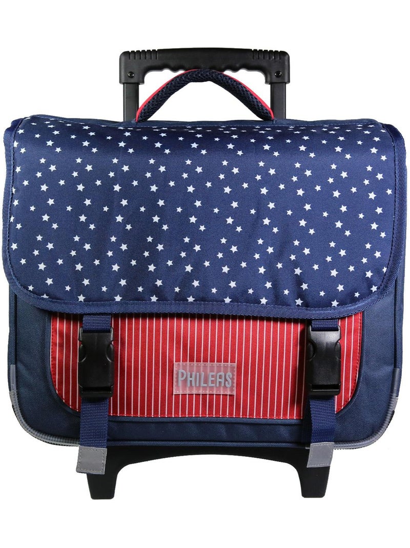 BAGTROTTER Cartable à roulettes 38 cm Phileas Bleu USA Bleu - Kiabi