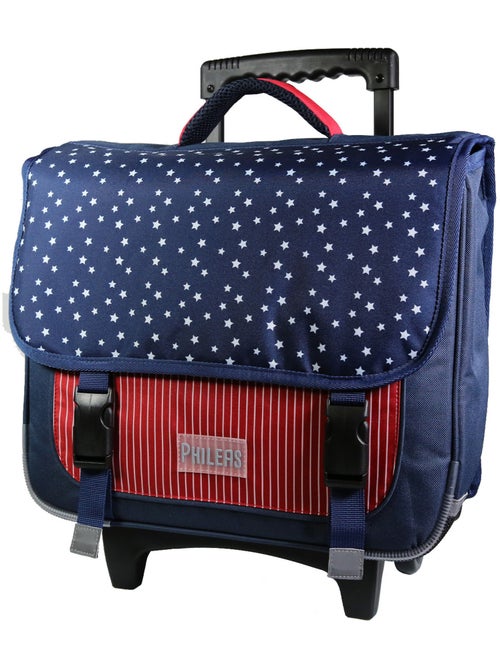 BAGTROTTER Cartable à roulettes 38 cm Phileas Bleu USA - Kiabi
