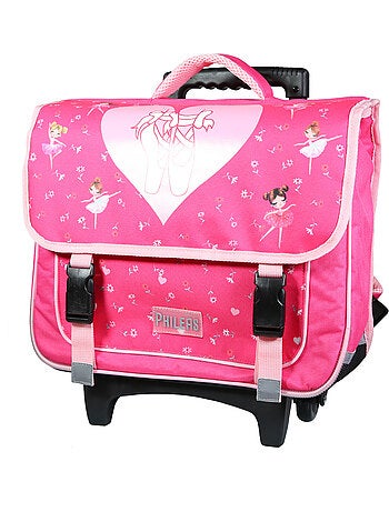 BAGTROTTER Cartable à roulettes 38 cm Phileas Rose Danseuses