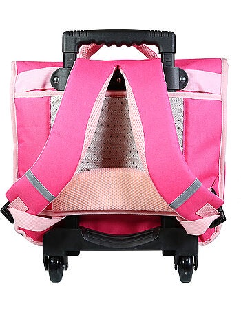 BAGTROTTER Cartable à roulettes 38 cm Phileas Rose Danseuses