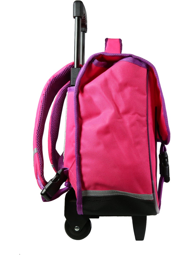 BAGTROTTER Cartable à roulettes 38 cm Phileas Rose Zèbre Rose - Kiabi